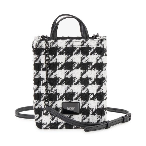 DKNY Magnolia Mini Crossbody Bag - Checker Black/White